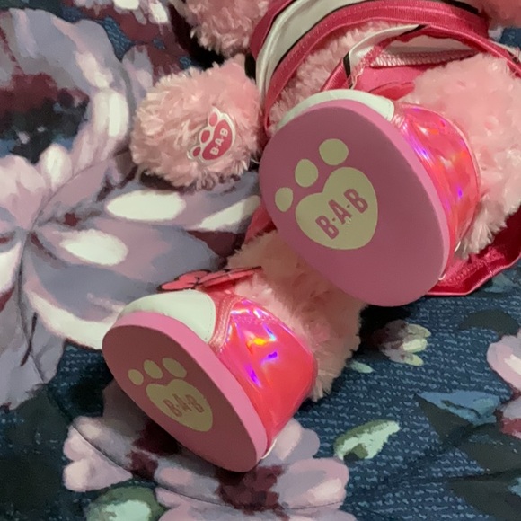 Build-A-Bear Pink Cheerleader Bear with Bow - Picture 9 of 9